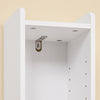 SoBuy BZR34-K-W Colonne Salle de Bain Ultra-Étroite 20×20×145 cm – 7 Niveaux, Porte et Tiroir, Blanc