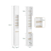 SoBuy BZR34-WN Meuble Étroit 20 cm – Colonne WC Gain de Place 180 cm, 2 Portes et 1 Tiroir, Blanc-Nature