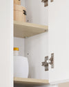 SoBuy BZR34-WN Meuble Étroit 20 cm – Colonne WC Gain de Place 180 cm, 2 Portes et 1 Tiroir, Blanc-Nature