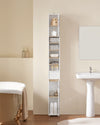 SoBuy BZR34-WN Meuble Étroit 20 cm – Colonne WC Gain de Place 180 cm, 2 Portes et 1 Tiroir, Blanc-Nature