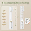 SoBuy BZR34-WN Meuble Étroit 20 cm – Colonne WC Gain de Place 180 cm, 2 Portes et 1 Tiroir, Blanc-Nature