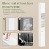 SoBuy BZR34-WN Meuble Étroit 20 cm – Colonne WC Gain de Place 180 cm, 2 Portes et 1 Tiroir, Blanc-Nature