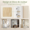 SoBuy BZR34-WN Meuble Étroit 20 cm – Colonne WC Gain de Place 180 cm, 2 Portes et 1 Tiroir, Blanc-Nature
