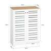SoBuy BZR41-W Meuble Salle de Bain avec Étagères Réglables, Format Compact, Gain de Place, Usage Polyvalent, Rangement Optimisé – L60×P30×H82 cm, MDF, Blanc