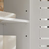 SoBuy BZR42-W Armoire Murale Salle de Bain avec Portes Persiennes et Étagères Réglables – 60×56×19 cm – Blanc