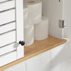 SoBuy BZR42-W Armoire Murale Salle de Bain avec Portes Persiennes et Étagères Réglables – 60×56×19 cm – Blanc