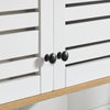 SoBuy BZR42-W Armoire Murale Salle de Bain avec Portes Persiennes et Étagères Réglables – 60×56×19 cm – Blanc