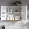 SoBuy BZR42-W Armoire Murale Salle de Bain avec Portes Persiennes et Étagères Réglables – 60×56×19 cm – Blanc