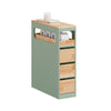 SoBuy BZR54-II-GR Meuble Salle de Bain à Roulettes, 3 Tiroirs et Niche Ouverte, Slim 23cm, Charge 40kg – 65x23x82 cm