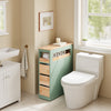 SoBuy BZR54-II-GR Meuble Salle de Bain à Roulettes, 3 Tiroirs et Niche Ouverte, Slim 23cm, Charge 40kg – 65x23x82 cm