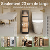 Largeur de 23 cm, plus spacieux que les meubles de toilette classiques, parfait pour s'adapter aux espaces étroits à côté du WC.