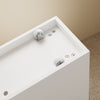 SoBuy BZR54-III-WN Meuble Salle de Bain Slim 23 cm à Roulettes – 3 Tiroirs – Blanc et Bois Naturel