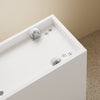 SoBuy BZR54-IV-WN Colonne Salle de Bain avec Roulettes, 3 Tiroirs et Compartiment Arrière Réglable – L65×P23×H82 cm, Charge 40 kg, Blanc et Naturel