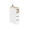 Prévente SoBuy BZR54-K-W Meuble WC Rangement 20 cm – 3 Tiroirs, Étagère Mobile, Roulettes Discrètes, Anti-Basculement – 60×20