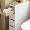 Prévente SoBuy BZR54-K-W Meuble WC Rangement 20 cm – 3 Tiroirs, Étagère Mobile, Roulettes Discrètes, Anti-Basculement – 60×20×82 cm, Blanc