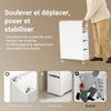 Prévente SoBuy BZR54-K-W Meuble WC Rangement 20 cm – 3 Tiroirs, Étagère Mobile, Roulettes Discrètes, Anti-Basculement – 60×20×82 cm, Blanc