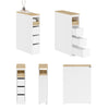 Prévente SoBuy BZR54-K-W Meuble WC Rangement 20 cm – 3 Tiroirs, Étagère Mobile, Roulettes Discrètes, Anti-Basculement – 60×20×82 cm, Blanc