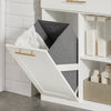 SoBuy BZR66-W Meuble Salle de Bain avec Panier à Linge Amovible, 1 Tiroir et 2 Étagères – Rangement Compact Blanc – 66×37×95 cm