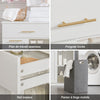 SoBuy BZR66-W Meuble Salle de Bain avec Panier à Linge Amovible, 1 Tiroir et 2 Étagères – Rangement Compact Blanc – 66×37×95 cm