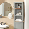 SoBuy BZR68-HG Colonne Salle de Bain Rangement Fonctionnel et Compact, pour Salle de Bain et WC, Rangement Optimisé, Design Fonctionnel – L39×P30×H169 cm, Gris