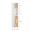 SoBuy BZR74-W Colonne Salle de Bain Style Naturel avec Panier à Linge – Blanc Bois, 170 cm