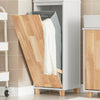SoBuy BZR74-W Colonne Salle de Bain Style Naturel avec Panier à Linge – Blanc Bois, 170 cm
