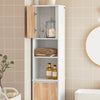 SoBuy BZR74-W Colonne Salle de Bain Style Naturel avec Panier à Linge – Blanc Bois, 170 cm