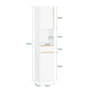 SoBuy BZR80-W Colonne de Salle de Bain 170 cm – Tiroir, Portes et Étagère Ouverte – Blanc