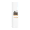 SoBuy BZR80-W Colonne de Salle de Bain 170 cm – Tiroir, Portes et Étagère Ouverte – Blanc
