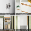 SoBuy BZR80-W Colonne de Salle de Bain 170 cm – Tiroir, Portes et Étagère Ouverte – Blanc