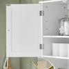 SoBuy BZR84-W Armoire Murale de Salle de Bain – 60×30×60 cm, Étagères Réglables et Barre à Serviettes, Blanc