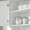 SoBuy BZR84-W Armoire Murale de Salle de Bain – 60×30×60 cm, Étagères Réglables et Barre à Serviettes, Blanc