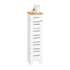 SoBuy BZR85-W Armoire de Salle de Bain Étroit – Meuble WC Rangement Gain de Place – Rangement pour Papier Toilette en Bois, p