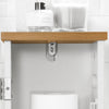 SoBuy BZR85-W Armoire Salle de Bain Rangement Fonctionnel et Compact, Gain de Place, Résistant à l’Humidité, Pratique – L20×P18×H75 cm, Bois, Blanc et Naturel