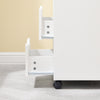 SoBuy FBT105-W Caisson d’Imprimante Mobile avec Roulettes, 2 Tiroirs et 1 Compartiment Ouvert, Rangement Optimisé, Design Fonctionnel – L60×P35×H70 cm, Blanc