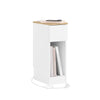 SoBuy FBT111-E-WN Table de Chevet Étroite avec USB et Type-C – Largeur 20 cm