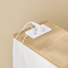 SoBuy FBT111-E-WNx2 Lot de 2 Tables de Chevet Slim 20 cm avec Station de Charge Intégrée, Prise + USB + Type-C, Tiroir et Étagère – Blanc