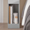 SoBuy FBT111-HG Table de Chevet Fine avec Tiroir et Étagère – L20 × P35 × H60 cm, Gris