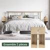 SoBuy FBT111-Nx2 Lot de 2 Tables de Chevet avec Tiroir, Gain de Place, pour Salon et Chambre, Rangement Optimisé, Design Fonctionnel – L20×P35×H60 cm, Naturel