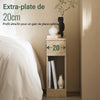 SoBuy FBT111-Nx2 Lot de 2 Tables de Chevet avec Tiroir, Gain de Place, pour Salon et Chambre, Rangement Optimisé, Design Fonctionnel – L20×P35×H60 cm, Naturel