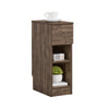 SoBuy FBT111-SN Table de Chevet Étroite et Fine avec Tiroir et 2 Étagères – Table de Nuit, Bout de Canapé ou Chevet de Lit – 