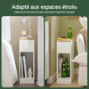 SoBuy FBT111-WNx2 Lot de 2 Tables de Chevet Étroites 20 cm – Gain de Place, Tiroir et Étagère