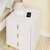 SoBuy FBT115-L-E-W Table de Chevet avec Recharge Intégrée – 2 Prises, USB et USB-C – Blanc