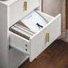 SoBuy FBT115-L-W Table de Chevet - Table de Nuit avec 3 tiroirs, Table d'appoint pour Chambre à Coucher - Meuble de Rangement Moderne, Blanc L40 x P40 x H63 cm