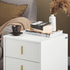 SoBuy FBT115-L-W Table de Chevet - Table de Nuit avec 3 tiroirs, Table d'appoint pour Chambre à Coucher - Meuble de Rangement Moderne, Blanc L40 x P40 x H63 cm