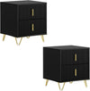 SoBuy FBT115-SCHx2 Lot de 2 Table de Chevet - Table de Nuit avec 2 tiroirs, Table d'appoint pour Chambre à Coucher - Meuble d
