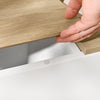 SoBuy FBT162-WN Table d'Appoint Étroite 65×25×60 cm – 1 Compartiment, 2 Tiroirs, Charnières Silencieuses, Blanc et Naturel