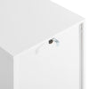 SoBuy FBT168-W Table de Chevet Chic Blanc et Doré – 3 Tiroirs et Étagère, Style Moderne