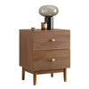 SoBuy FBT170-N Table de Chevet Vintage avec 2 Tiroirs, Table d'Appoint en Bois avec Pieds en Bois de Caoutchouc, Table de Nui