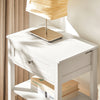 SoBuy FBT46-W Table de Chevet avec 1 Tiroir & 2 Étagères, Table d'appoint Moderne, Blanche, L45 x P30 x H68cm